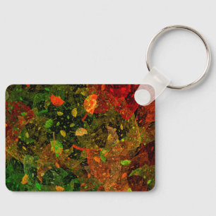 Autumn colourful decorative design key ring