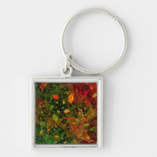 Autumn colourful decorative design key ring