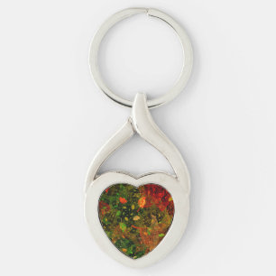 Autumn colourful decorative design key ring