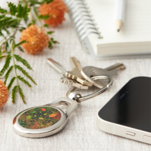 Autumn colourful decorative design key ring