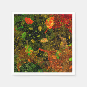 Autumn colourful decorative design napkin