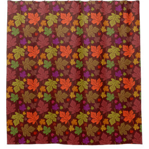 Autumn Colourful Fall Maple Leaves Fall Harvest Shower Curtain