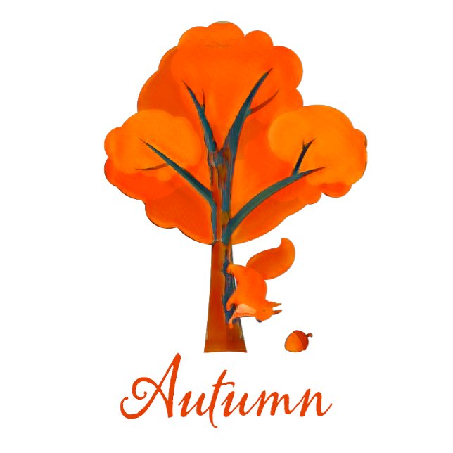Autumn Colourful Tree and Squirrel Two-Tone Coffee Mug (Creator Uploaded)