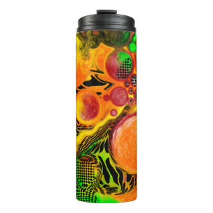 Autumn Colours Abstract Pour Painting Thermal Tumbler