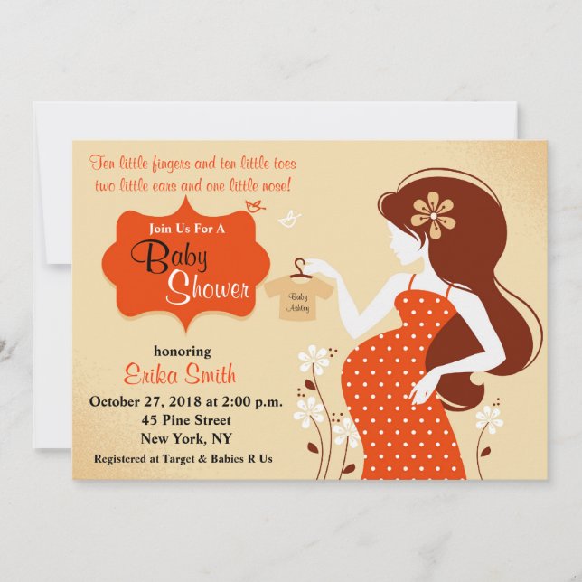 Autumn Colours Baby Shower Invitations (Front)