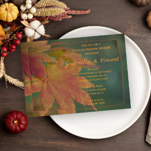 Autumn Colours Couples Wedding Shower Invitation