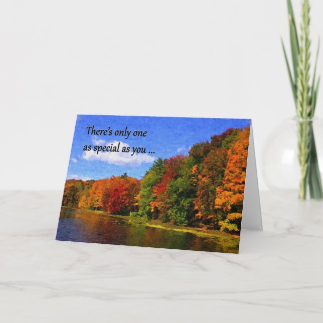 Autumn Colours fall birthday card gay/lesbian (Front)