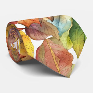 Autumn Colours Fall Leaves Tie