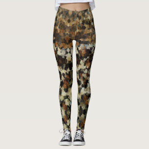 Autumn Colours Funny Mosaic Pattern Leggings