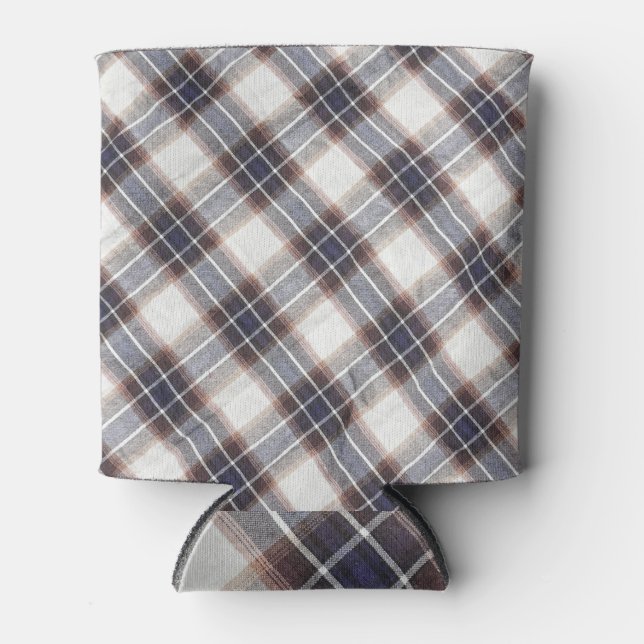 Autumn Colours Gingham Ecological Cotton Can Cooler (Front)