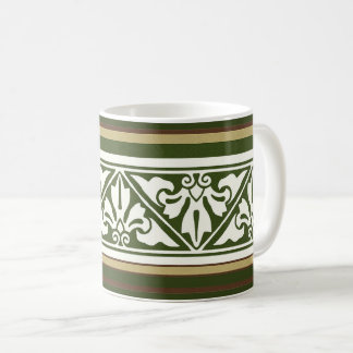 Autumn Colours Gothic Revival Leaf Border Coffee M Mug