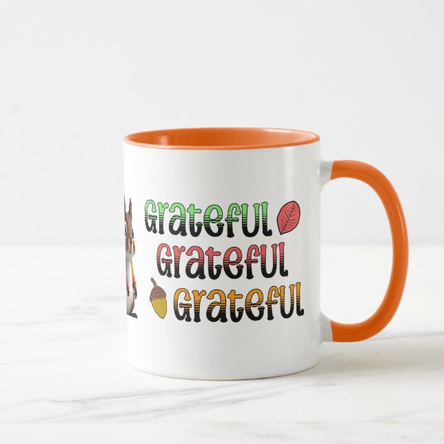 Autumn Colours | Grateful Squirrel Mug (Right)