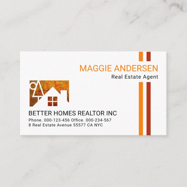 Autumn Colours Home Landscape Lines Realty Business Card (Front)