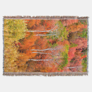 Autumn Colours In Rocky Mountains, Wyoming, USA Throw Blanket