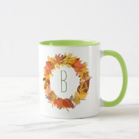 Autumn Colours Leafs Wreath Illustration