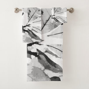Autumn colours, leaves 2 bath towel set