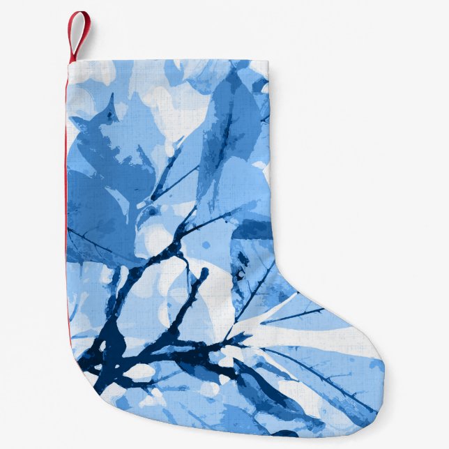 Autumn colours, leaves 4 small christmas stocking (Front)