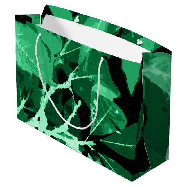 Autumn colours, leaves 7 large gift bag (Back Angled)