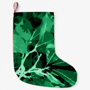 Autumn colours, leaves 7 small christmas stocking