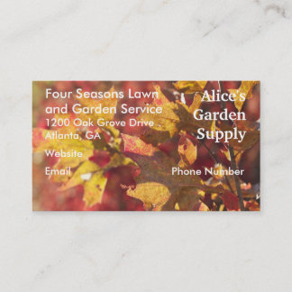 Autumn Colours Leaves Business Card