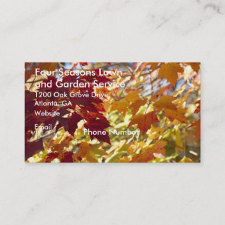 Autumn Colours Leaves Business Card