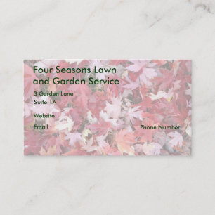Autumn Colours Leaves Business Card