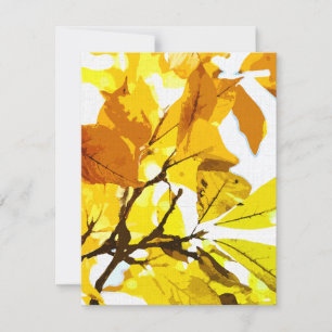 Autumn colours, leaves card