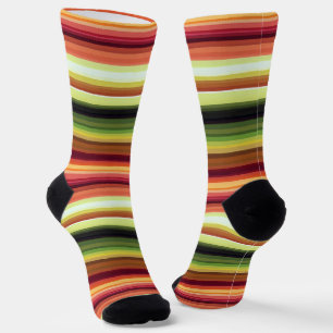 Autumn Colours Lines Socks