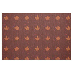 Autumn Colours Maple Leaf Botanical Drawing Fabric