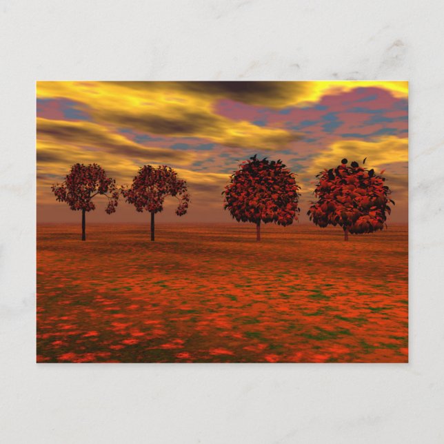 Autumn Colours Maple Trees Art Gifts Postcard (Front)