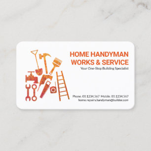 Autumn Colours Of Handyman Tools Business Card