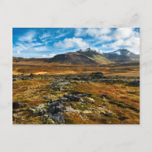Autumn colours on the landscape postcard