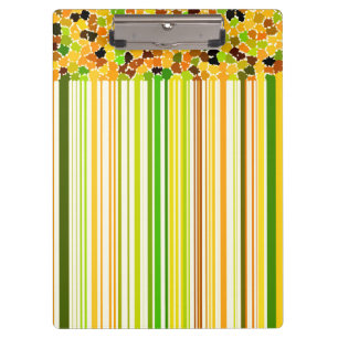 Autumn Colours Orange Red Yellow Apple Green Coffe Clipboard