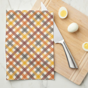 Autumn Colours Plaid Tea Towel