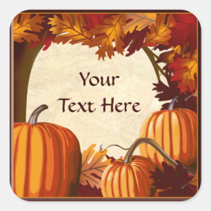 Autumn Colours Pumpkin Patch Custom Sticker
