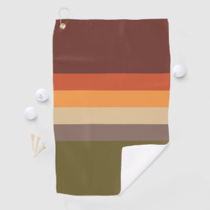 Autumn Colours - Red Orange Yellow Tan Green Brown Golf Towel