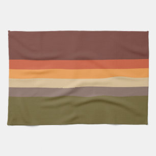 Autumn Colours - Red Orange Yellow Tan Green Brown Tea Towel
