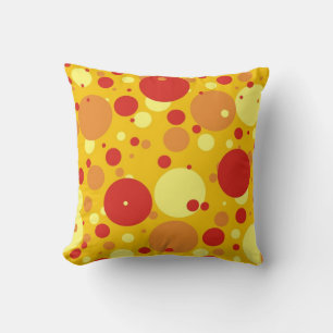 Autumn Colours Scattered Circles Accent Pillow