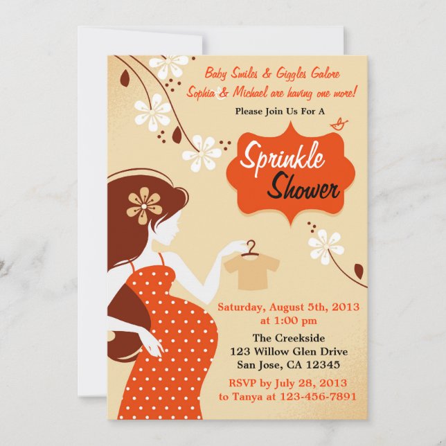 Autumn Colours Sprinkle Shower Invitation (Front)