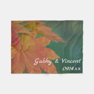 Autumn Colours Wedding Fleece Blanket