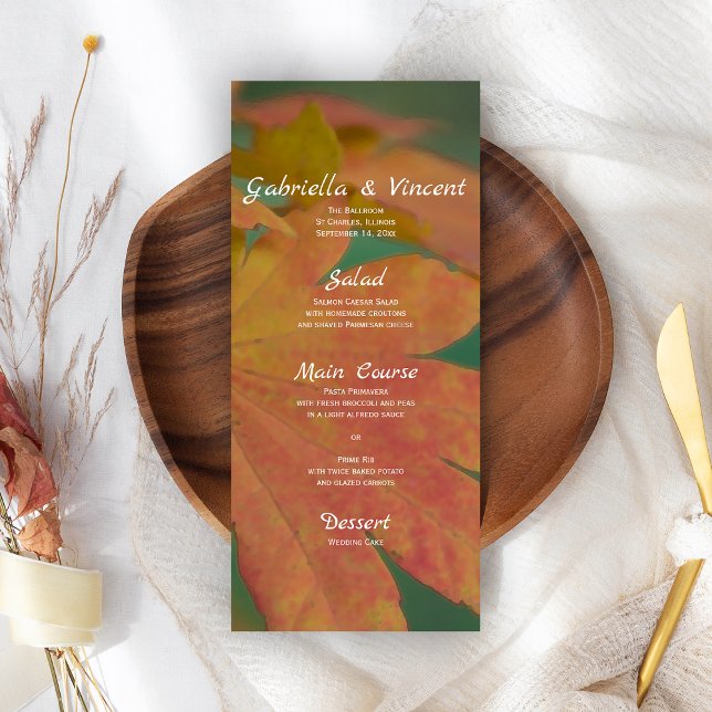 Autumn Colours Wedding Menu (Creator Uploaded)
