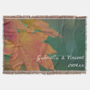 Autumn Colours Wedding Throw Blanket