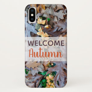 Autumn colours with fallen leaves brown foliage iPhone x case
