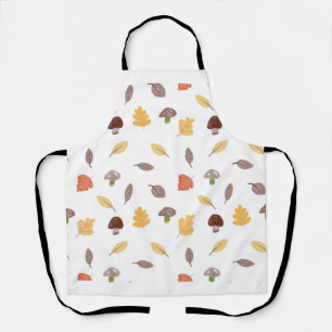 Autumn Colours with Leaves and Mushrooms Apron