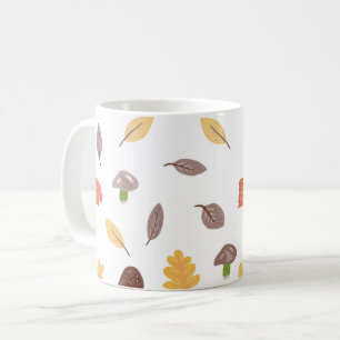 Autumn Colours with Leaves and Mushrooms Coffee Mug