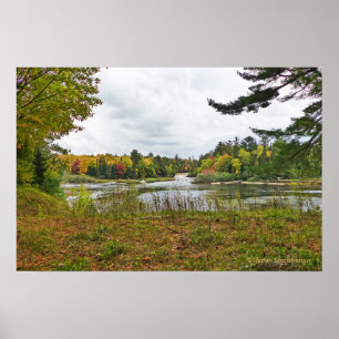 AUTUMN COMES TO TAHQUAMENON FALLS AREA/ MICHIGAN POSTER
