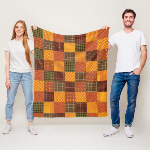 Autumn Comfort Quilt Fleece Blanket