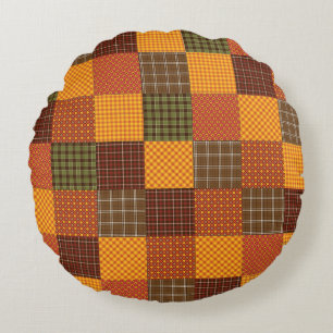 Autumn Comfort Quilt Round Cushion