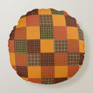 Autumn Comfort Quilt Round Cushion