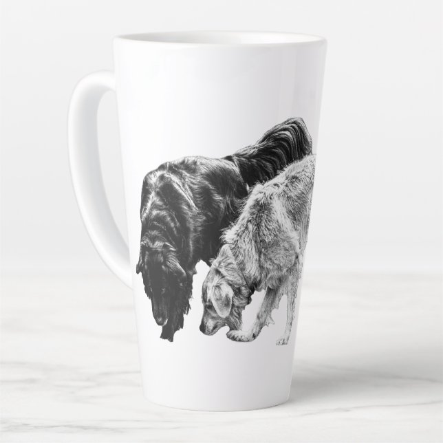 Autumn Companions in Shadow Latte Mug (Left Angle)